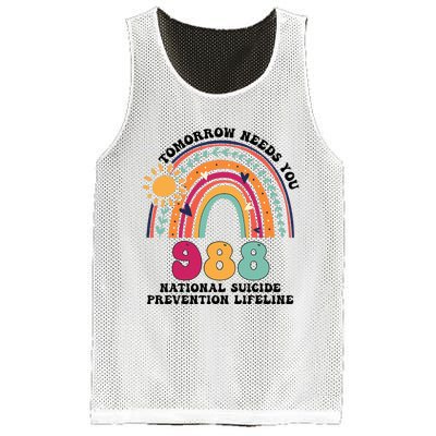 Tomorrow Needs You 988 National Suicide Prevention Lifeline Mesh Reversible Basketball Jersey Tank