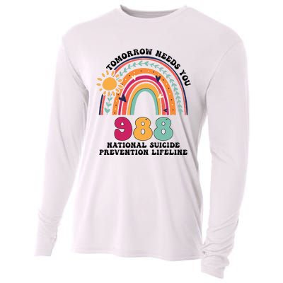 Tomorrow Needs You 988 National Suicide Prevention Lifeline Cooling Performance Long Sleeve Crew