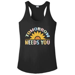 Tomorrow Needs You Tal Health Awareness Support Cute Gift Ladies PosiCharge Competitor Racerback Tank