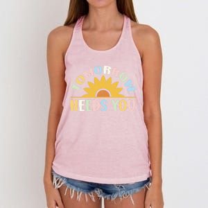 Tomorrow Needs You Tal Health Awareness Support Cute Gift Women's Knotted Racerback Tank