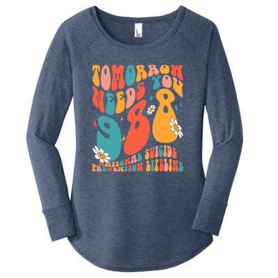 Tomorrow Needs You 988 National Suicide Prevention Lifeline Women's Perfect Tri Tunic Long Sleeve Shirt