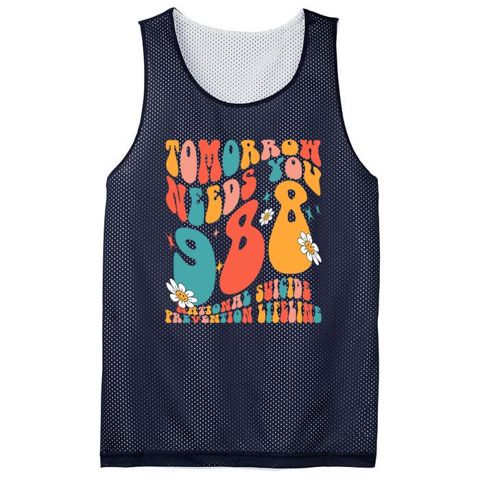 Tomorrow Needs You 988 National Suicide Prevention Lifeline Mesh Reversible Basketball Jersey Tank