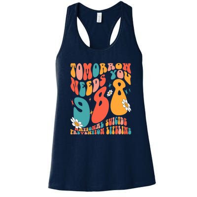 Tomorrow Needs You 988 National Suicide Prevention Lifeline Women's Racerback Tank