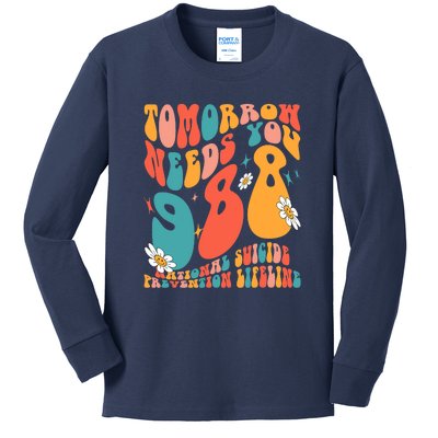 Tomorrow Needs You 988 National Suicide Prevention Lifeline Kids Long Sleeve Shirt