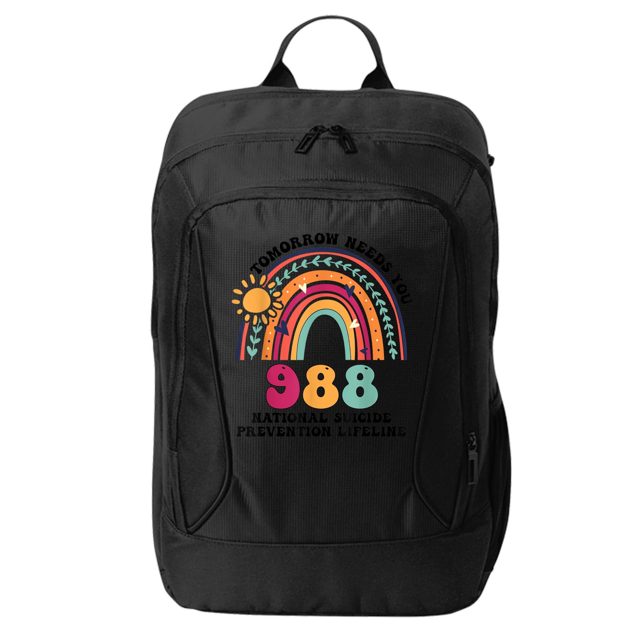 Tomorrow Needs You 988 National Suicide Prevention Lifeline City Backpack