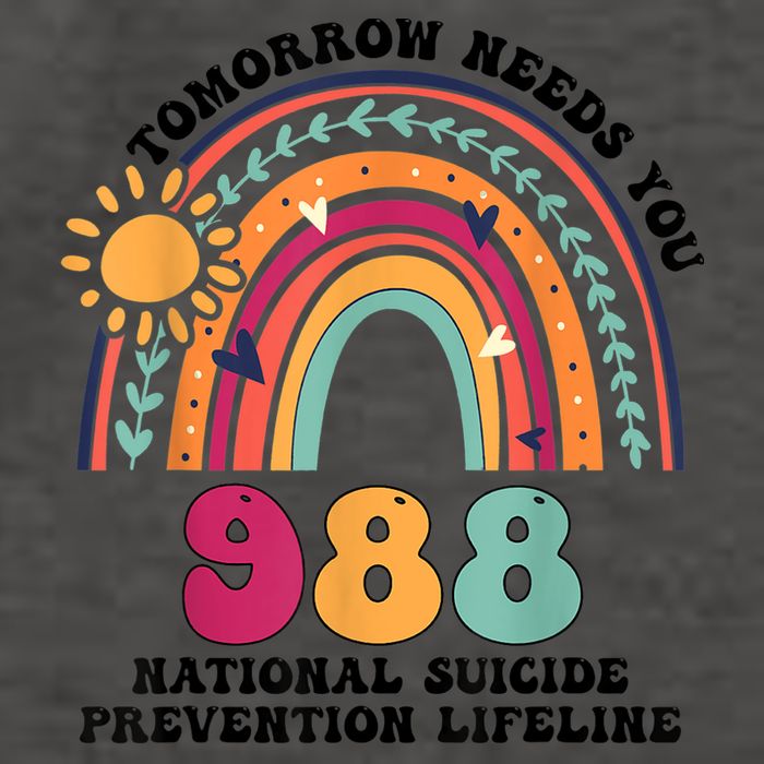Tomorrow Needs You 988 National Suicide Prevention Lifeline Vector Backpack