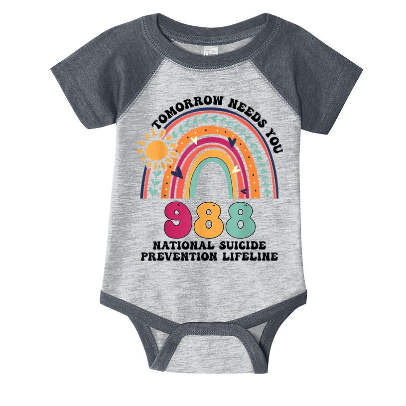 Tomorrow Needs You 988 National Suicide Prevention Lifeline Infant Baby Jersey Bodysuit