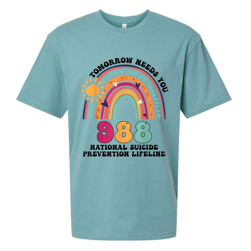 Tomorrow Needs You 988 National Suicide Prevention Lifeline Sueded Cloud Jersey T-Shirt