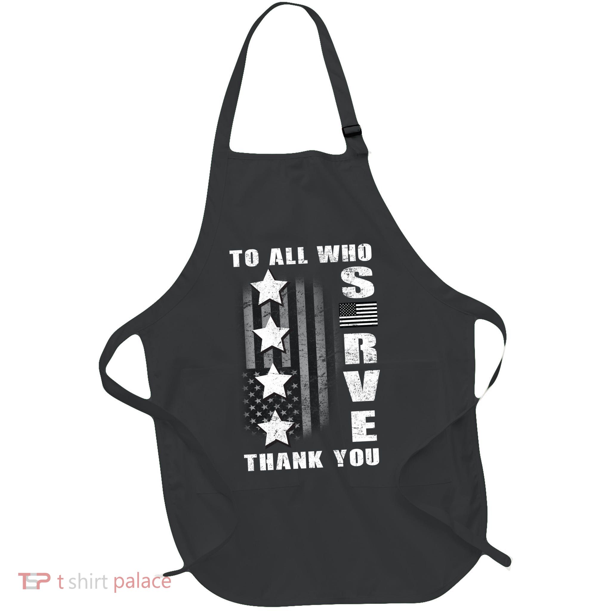 To All Who Served Thank You Full-Length Apron With Pockets