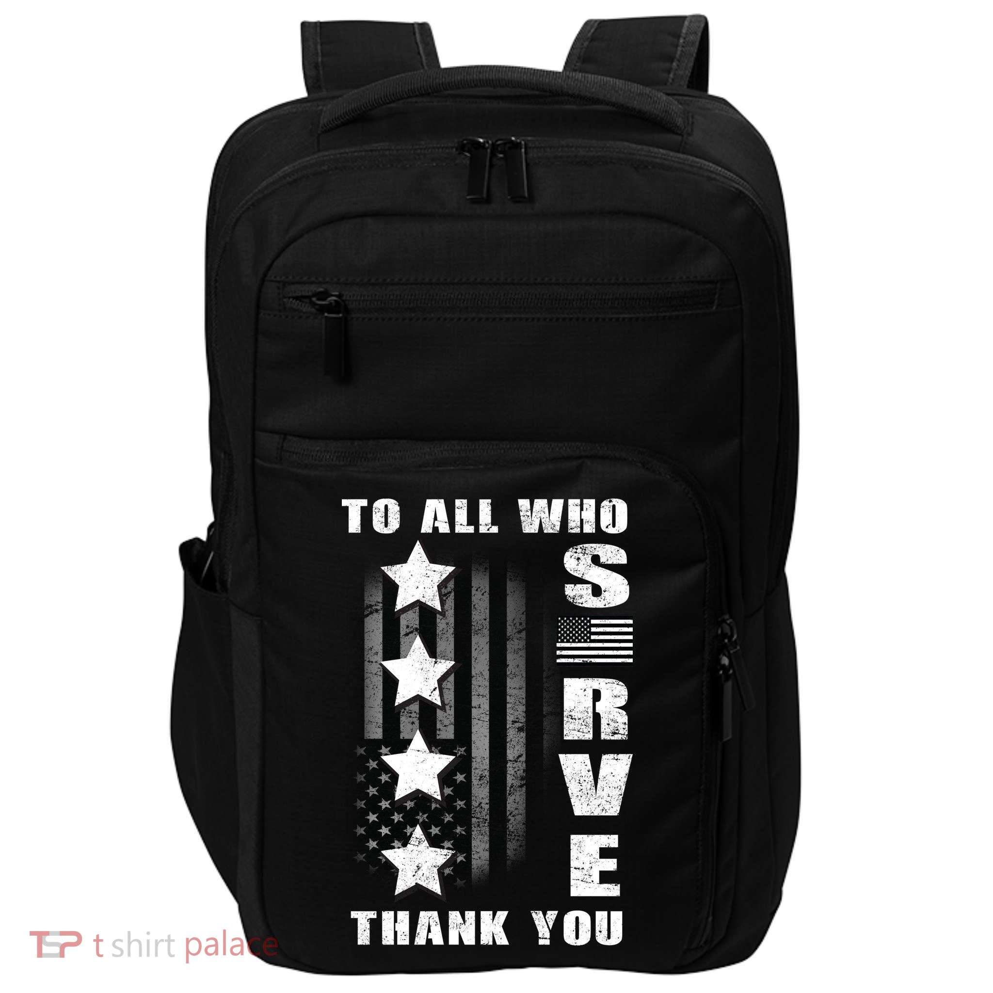 To All Who Served Thank You Impact Tech Backpack