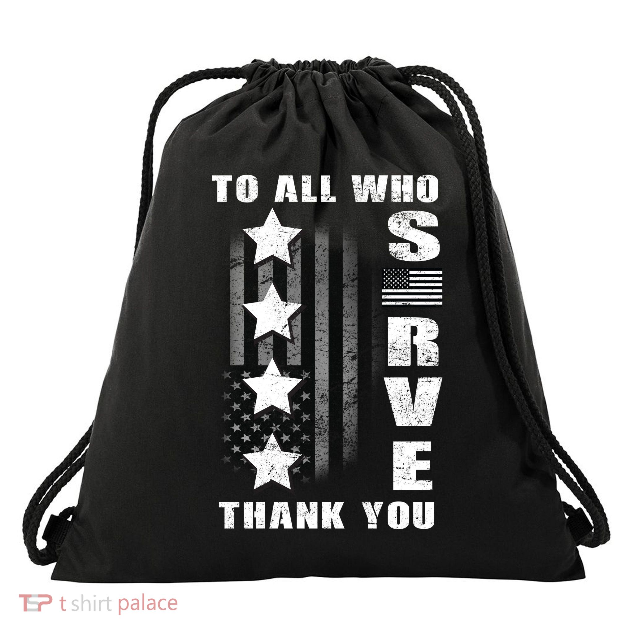 To All Who Served Thank You Drawstring Bag