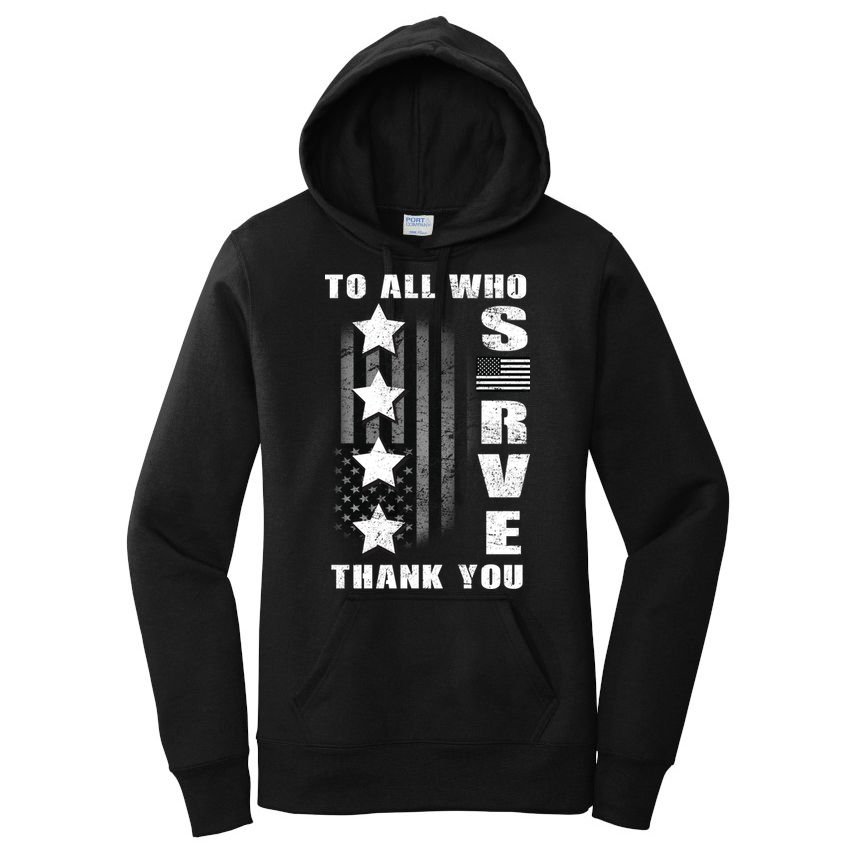 To All Who Served Thank You Women's Pullover Hoodie