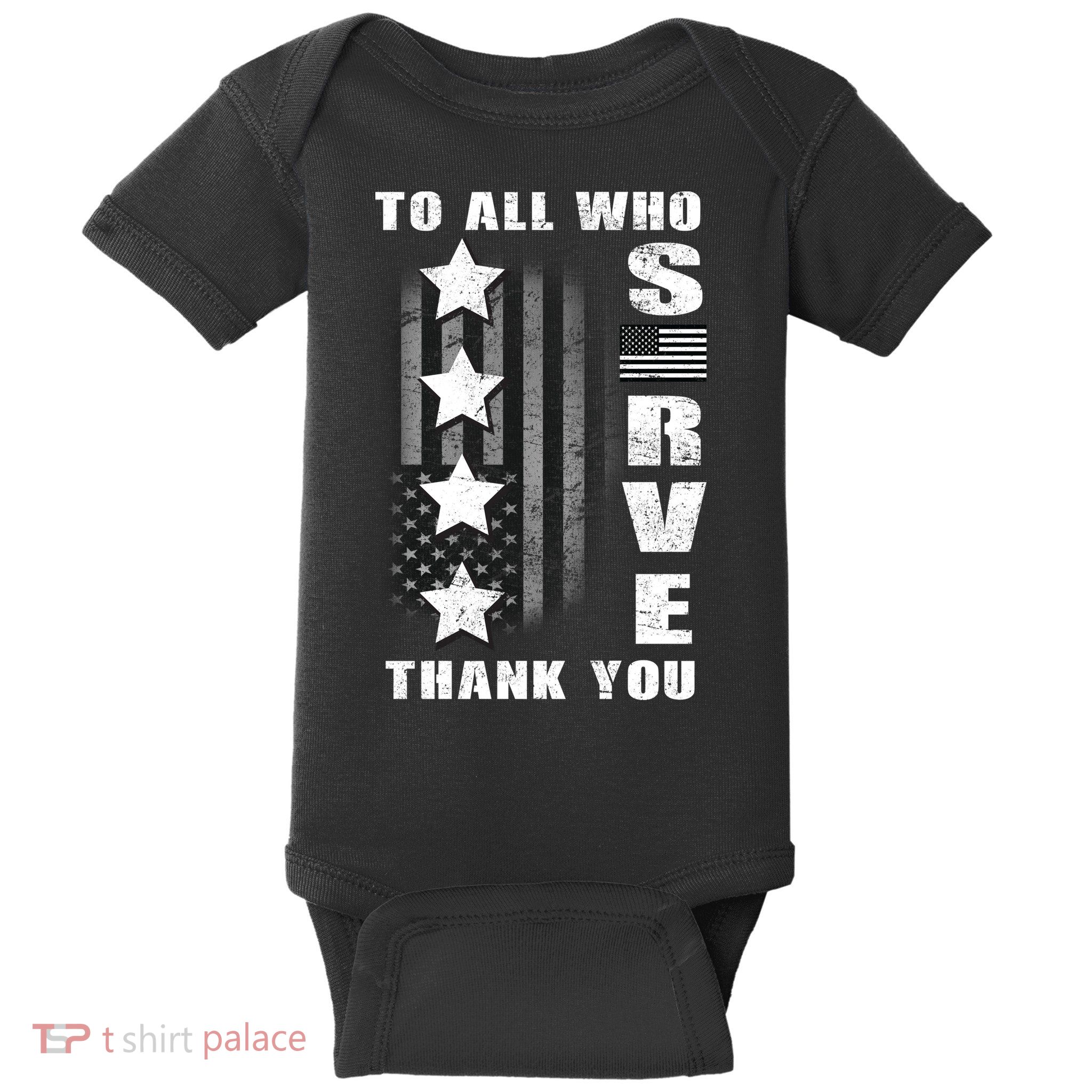 To All Who Served Thank You Baby Bodysuit