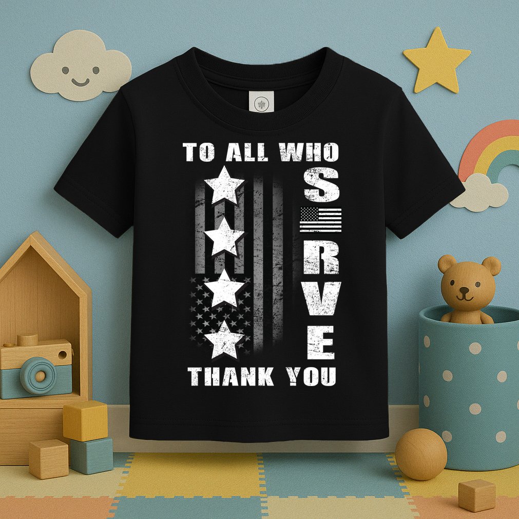 To All Who Served Thank You Toddler T-Shirt