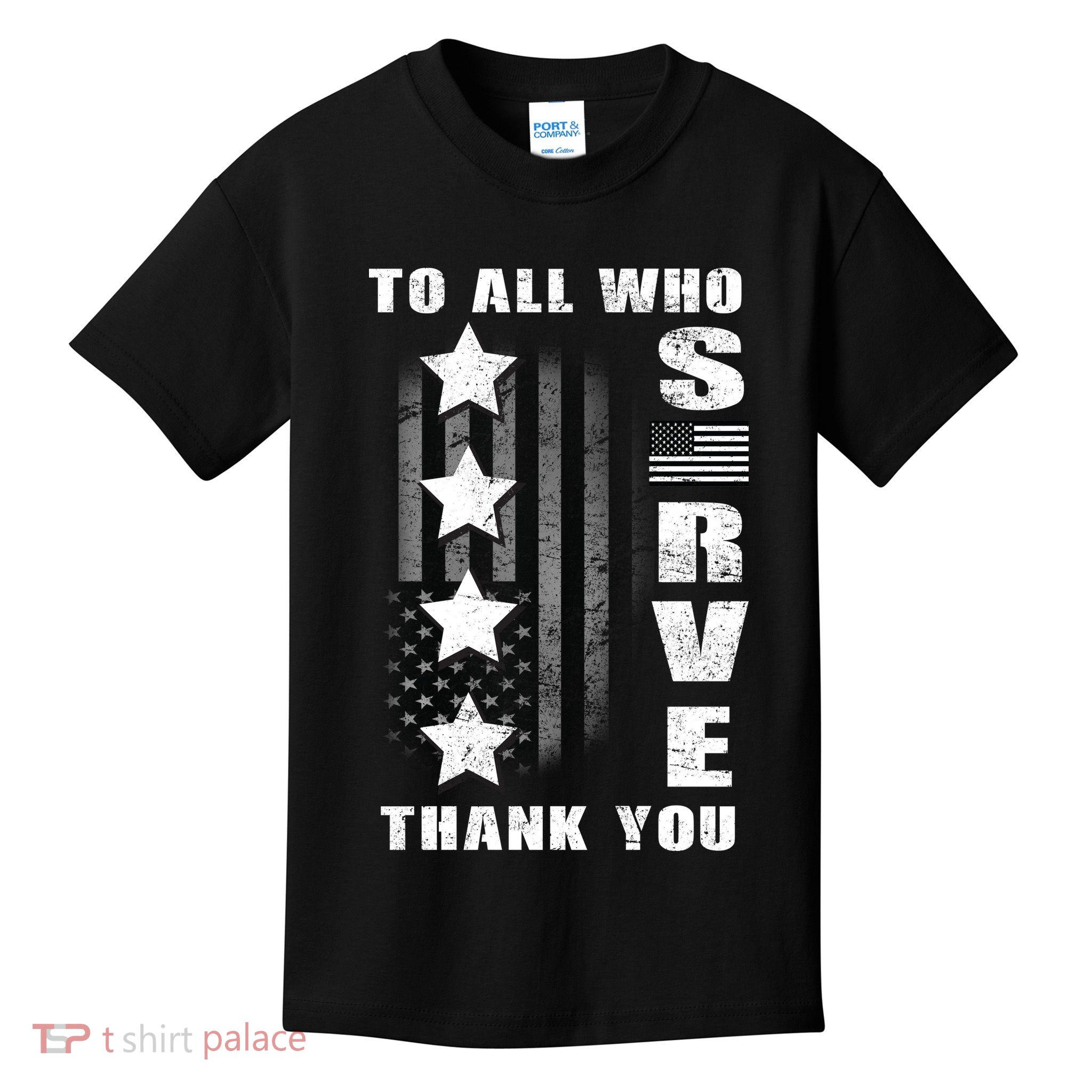 To All Who Served Thank You Kids T-Shirt