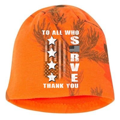 To All Who Served Thank You Kati - Camo Knit Beanie