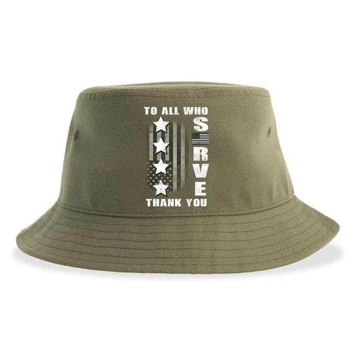 To All Who Served Thank You Sustainable Bucket Hat
