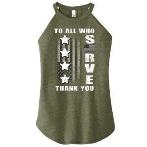 To All Who Served Thank You Women's Perfect Tri Rocker Tank