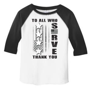 To All Who Served Thank You Toddler Fine Jersey T-Shirt