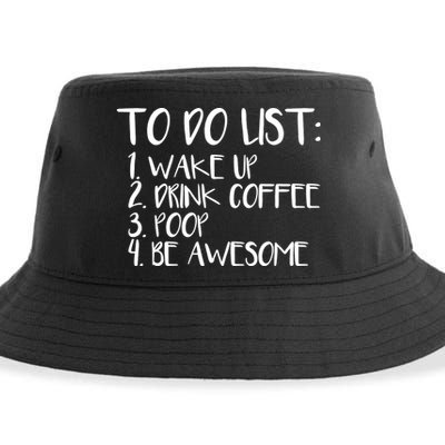 To Do List Be Awesome Sustainable Bucket Hat