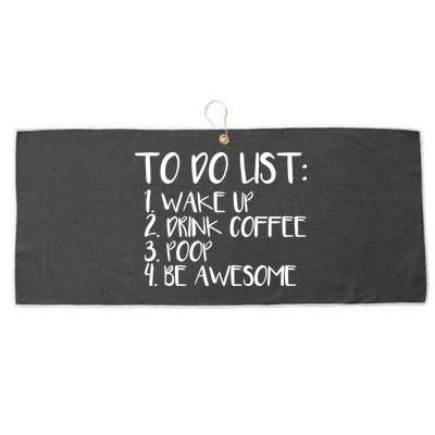 To Do List Be Awesome Large Microfiber Waffle Golf Towel