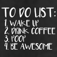 To Do List Be Awesome Golf Towel