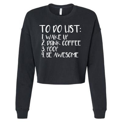 To Do List Be Awesome Cropped Pullover Crew