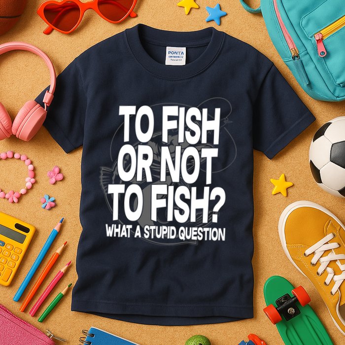 To Fish or Not To Fish? What A Stupid Question Kids T-Shirt