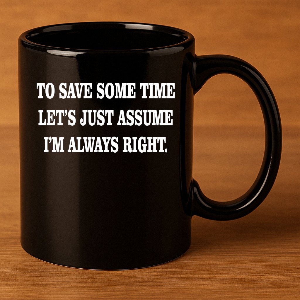 To Save Time Let's Assume I'm Always Right 11oz C Handle Ceramic Mug