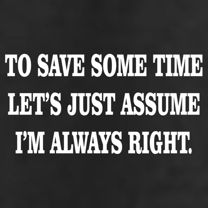 To Save Time Let's Assume I'm Always Right Crop Fleece Hoodie