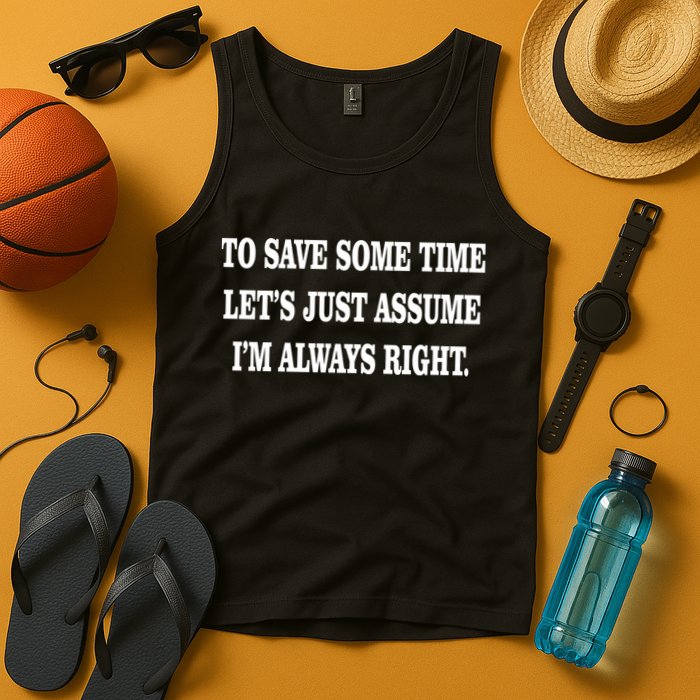 To Save Time Let's Assume I'm Always Right Tank Top