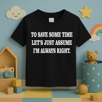 To Save Time Let's Assume I'm Always Right Toddler T-Shirt