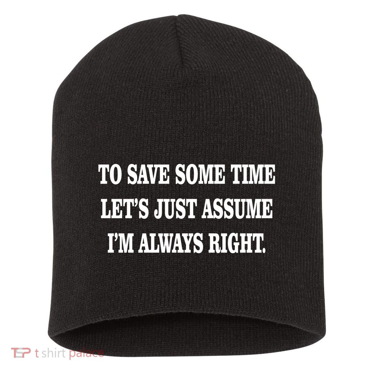 To Save Time Let's Assume I'm Always Right Short Acrylic Beanie