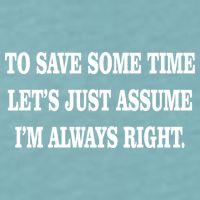 To Save Time Let's Assume I'm Always Right Sueded Cloud Jersey T-Shirt
