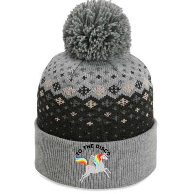 To The Disco Funny Sloth Unicorn The Baniff Cuffed Pom Beanie