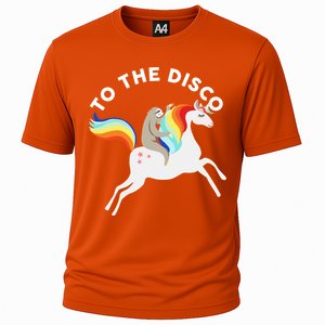 To The Disco Funny Sloth Unicorn Cooling Performance Crew T-Shirt