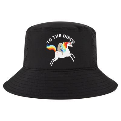 To The Disco Funny Sloth Unicorn Cool Comfort Performance Bucket Hat