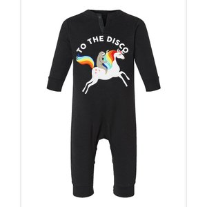 To The Disco Funny Sloth Unicorn Infant Fleece One Piece