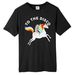 To The Disco Funny Sloth Unicorn Tall Fusion ChromaSoft Performance T-Shirt