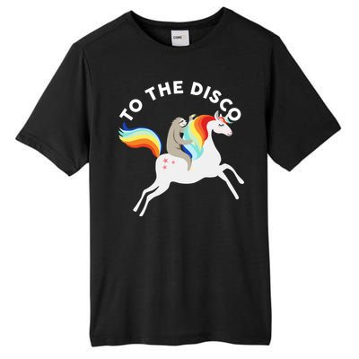 To The Disco Funny Sloth Unicorn Tall Fusion ChromaSoft Performance T-Shirt