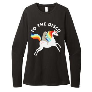 To The Disco Funny Sloth Unicorn Womens CVC Long Sleeve Shirt