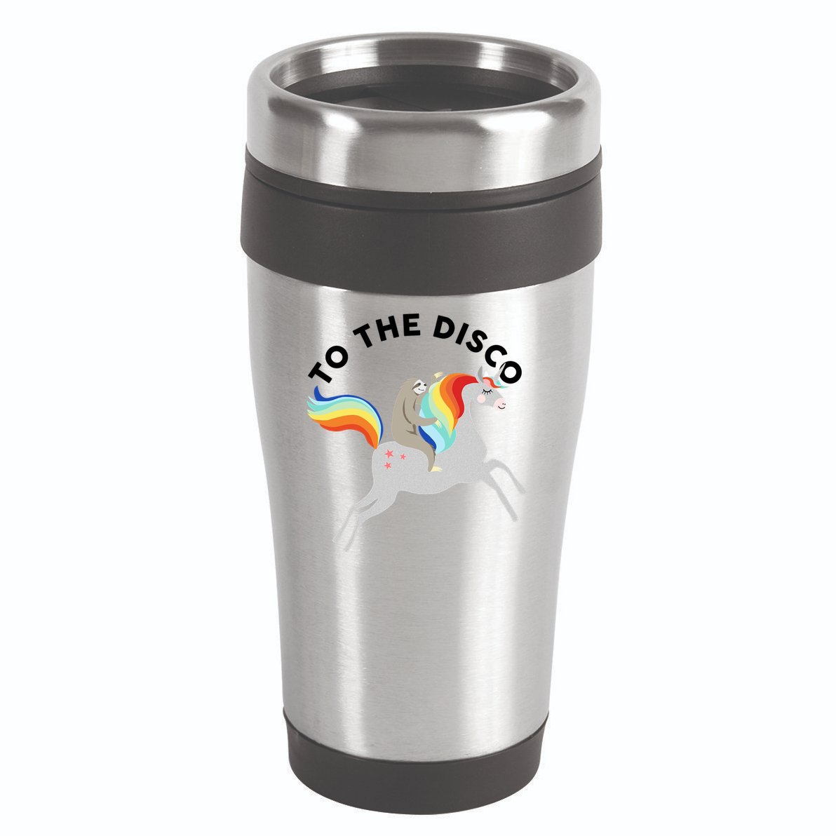 To The Disco Funny Sloth Unicorn 16oz Travel Tumbler