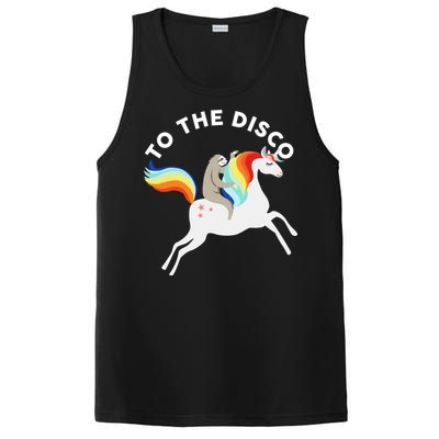 To The Disco Funny Sloth Unicorn PosiCharge Competitor Tank