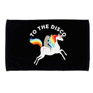 To The Disco Funny Sloth Unicorn Microfiber Hand Towel