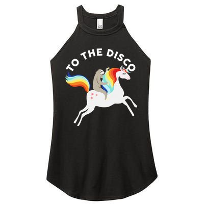 To The Disco Funny Sloth Unicorn Women's Perfect Tri Rocker Tank