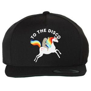 To The Disco Funny Sloth Unicorn Wool Snapback Cap