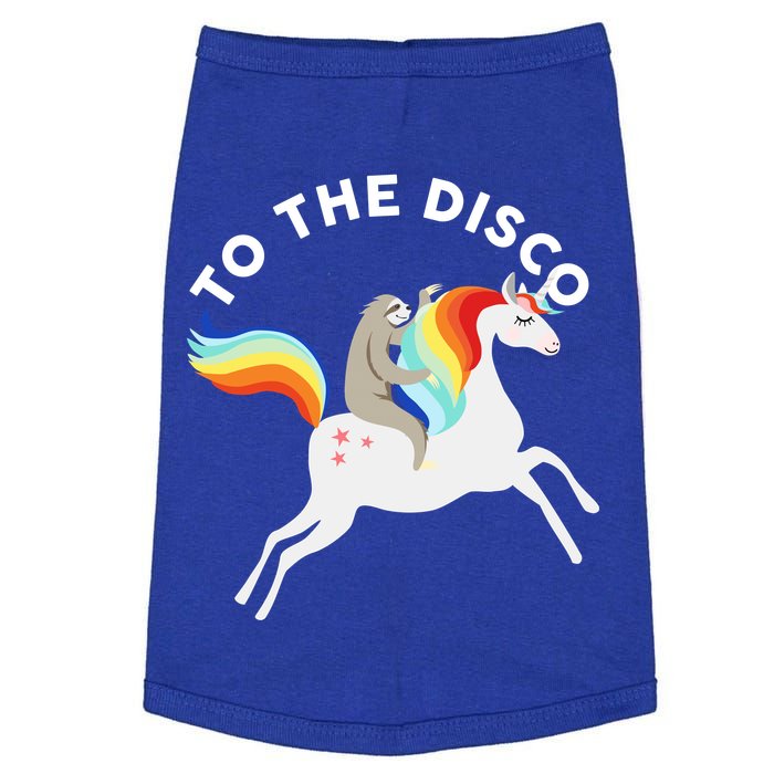 To The Disco Funny Sloth Unicorn Doggie Tank