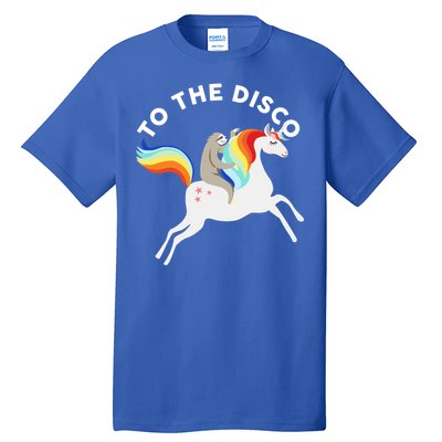 To The Disco Funny Sloth Unicorn Tall T-Shirt