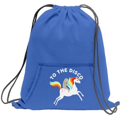 To The Disco Funny Sloth Unicorn Sweatshirt Cinch Pack Bag