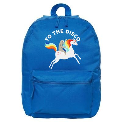 To The Disco Funny Sloth Unicorn 16 in Basic Backpack